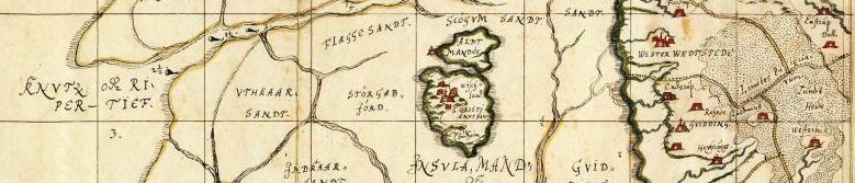 Uddrag af Mejers kort over Vadehavet 1643